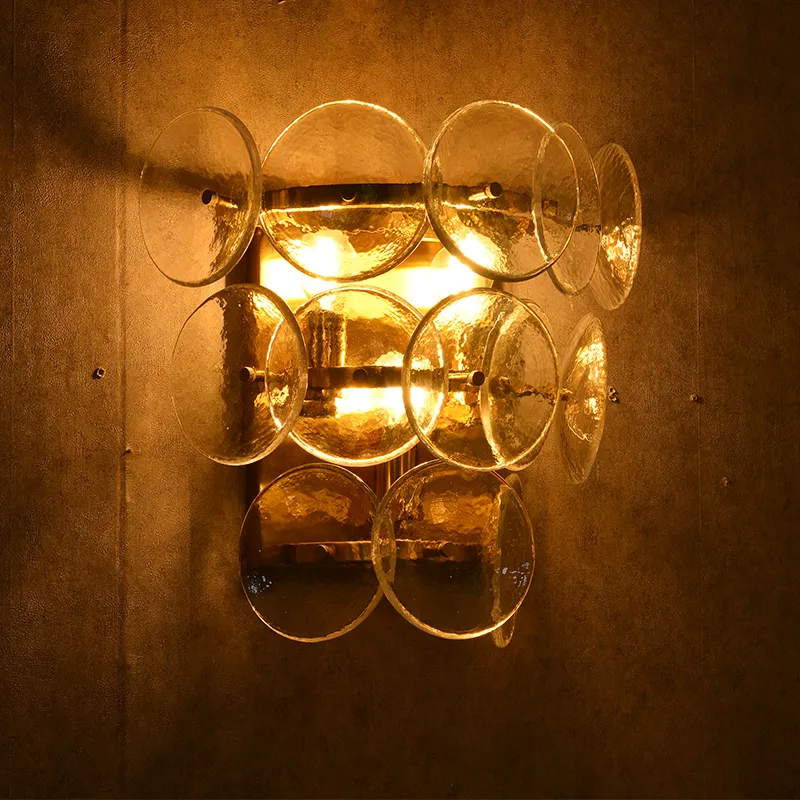 Hammered Art Glass Wall Lamp