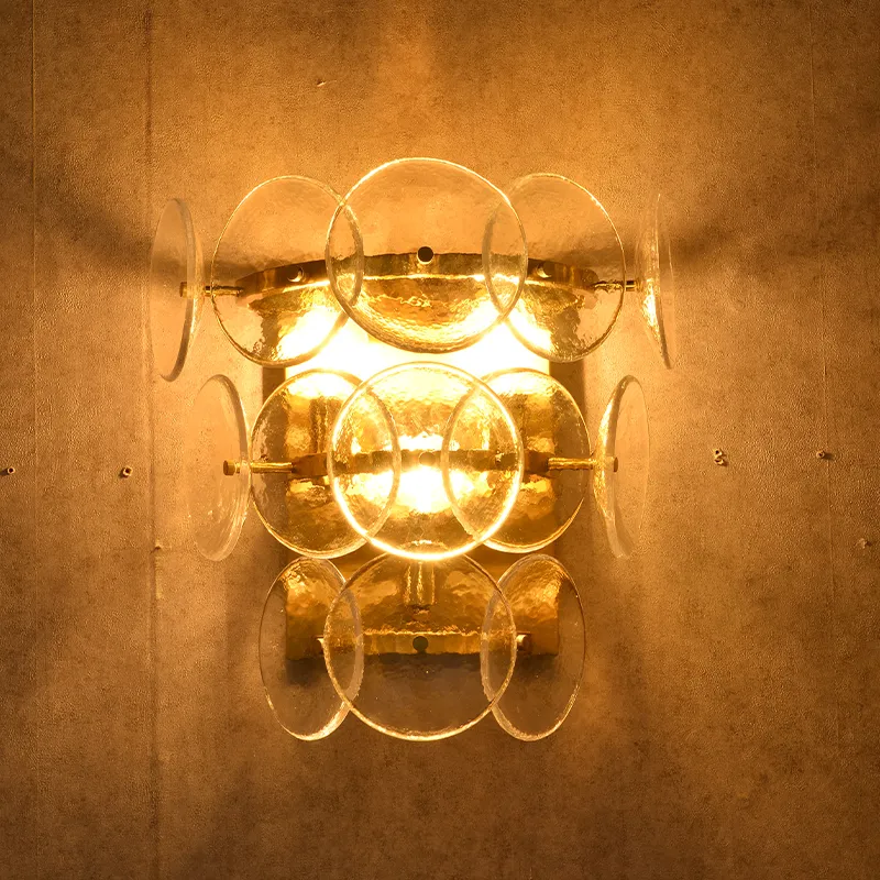 Hammered Art Glass Wall Lamp